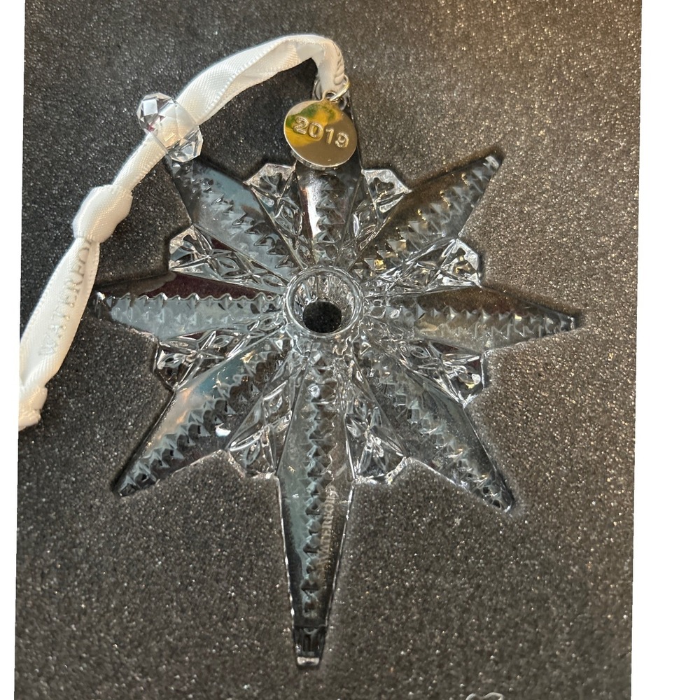 Waterford Crystal 2019‎ Snowflake Ornament New Year's Eve Ball Snow Star Holiday